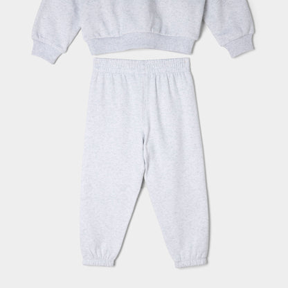 Nike Children's Swoosh Fleece Crew Pant Set / Birch Heather