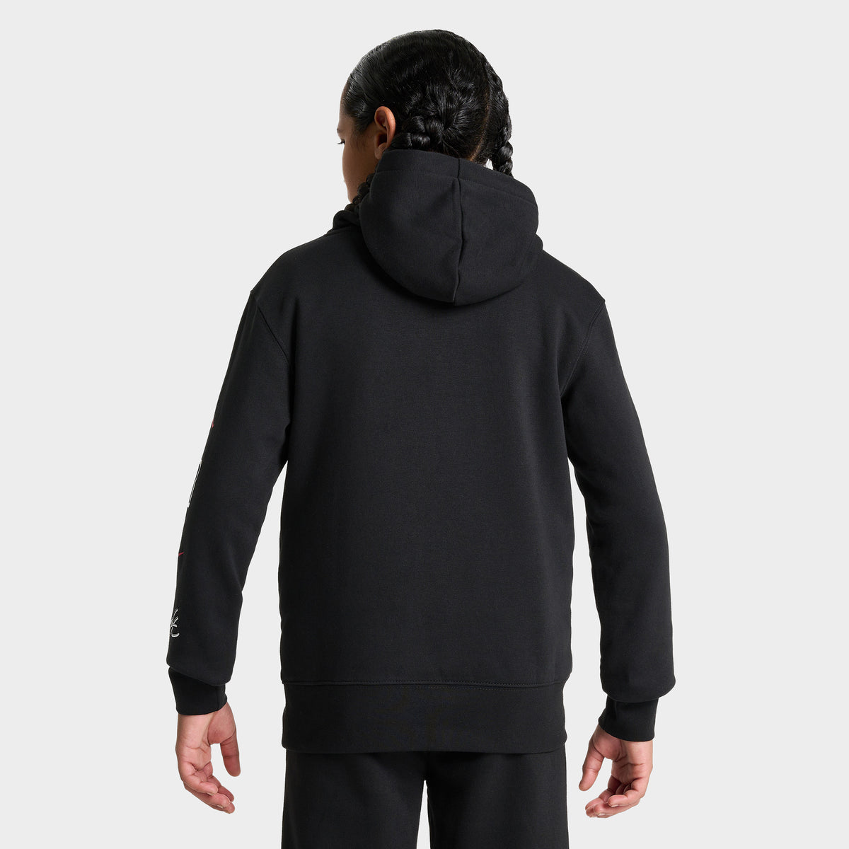 Jordan Junior Boys' Graphic Logo Pullover Hoodie Black / Red | JD Sports