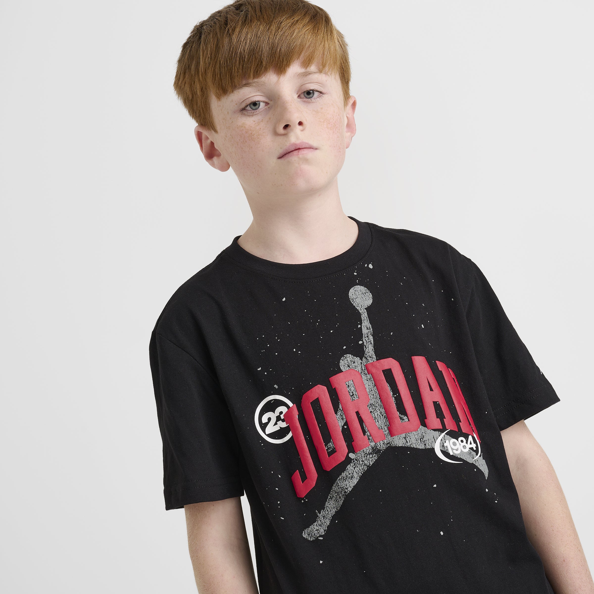 tiです Jordan Junior Boys' 1984 Jumpman Graphic T-Shirt / Black