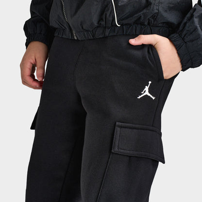 Jordan Juniors' Brooklyn Essential Fleece Cargo Pants / Black