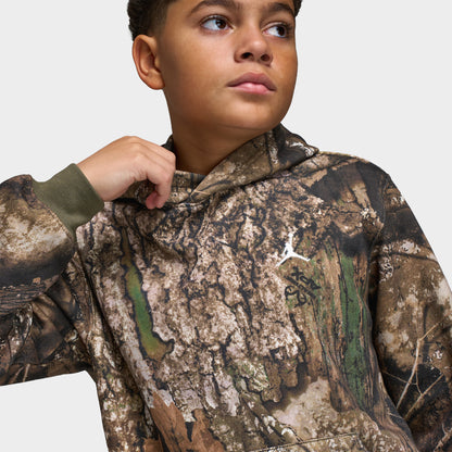 Jordan Juniors' MJ MVP Fleece Pullover Hoodie / Medium Olive Camo