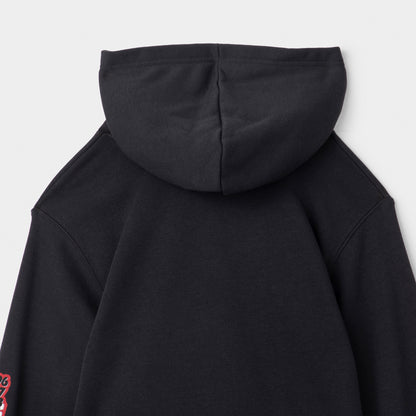 Jordan Juniors' Varsity Split Pullover Hoodie Off Noir / Gym Red