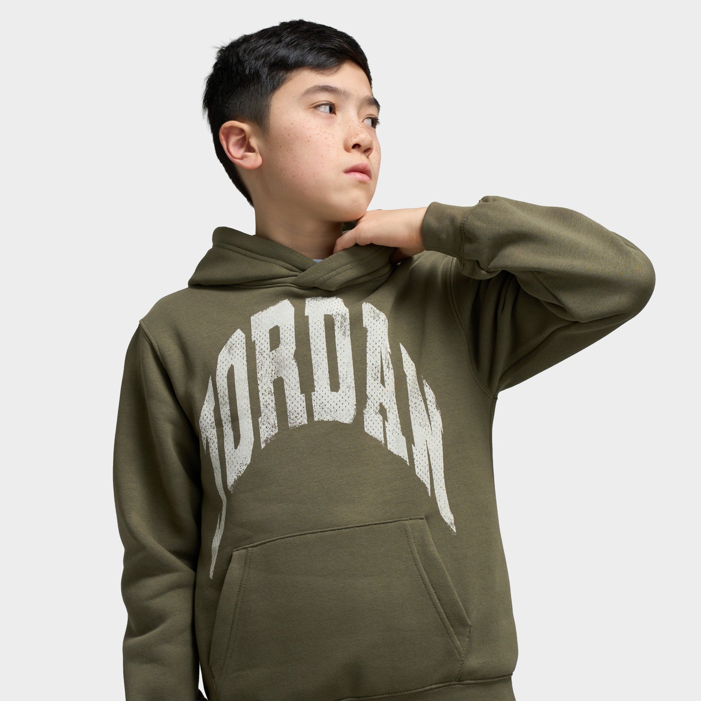 Jordan Juniors' MJ MVP Fleece Pullover Hoodie / Medium Olive