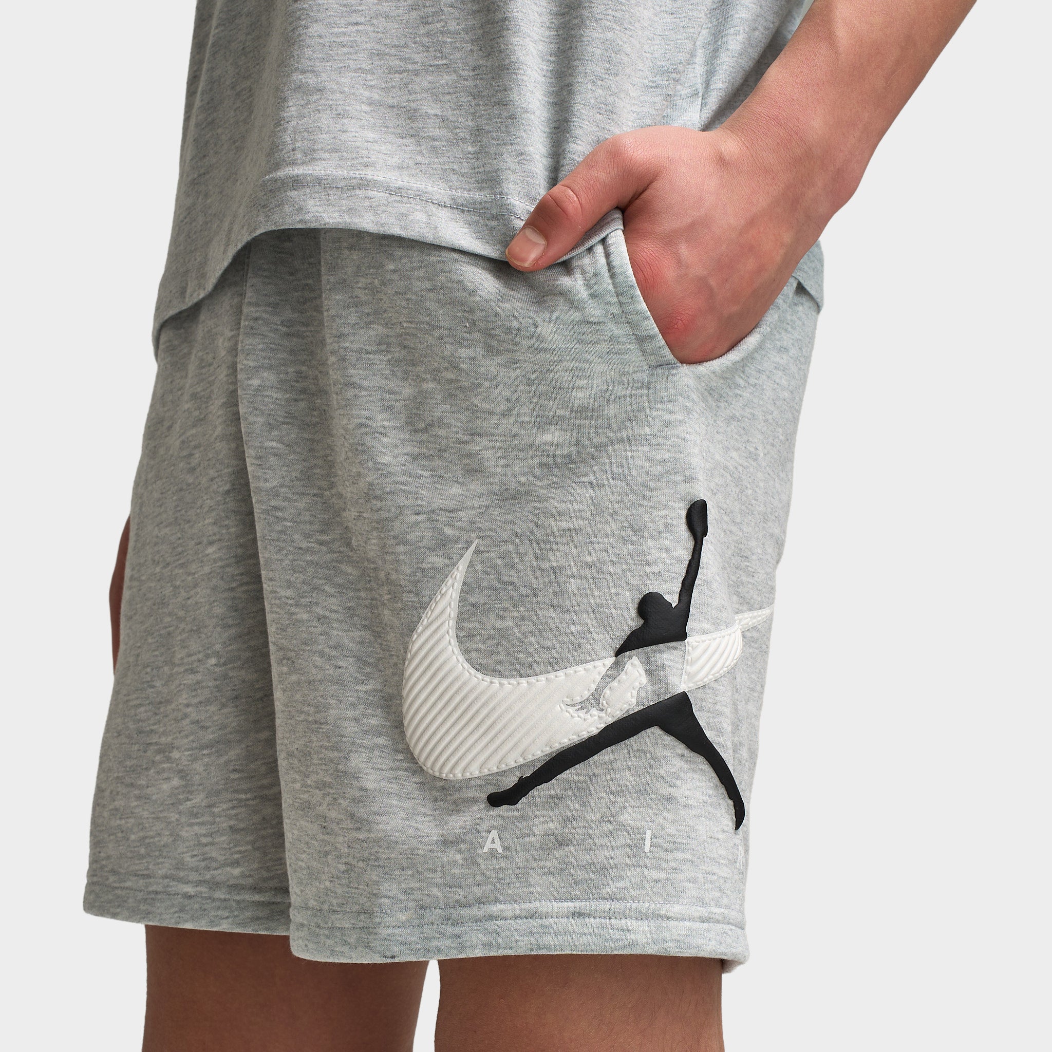 Jordan Juniors' Brand Arch Fleece Shorts / Light Grey Heather – JD