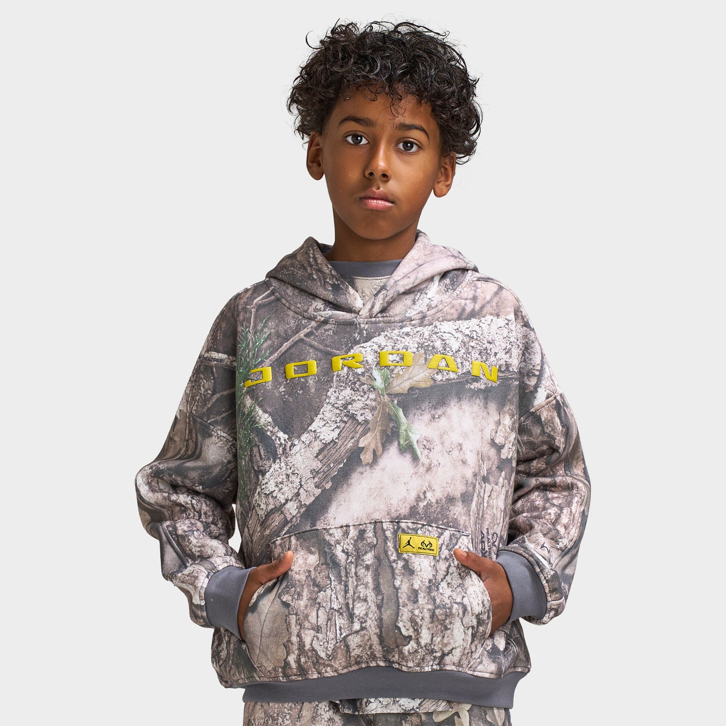 Jordan Junior Boys' Brooklyn Real Tree SSNL Fleece Hoodie / Swan