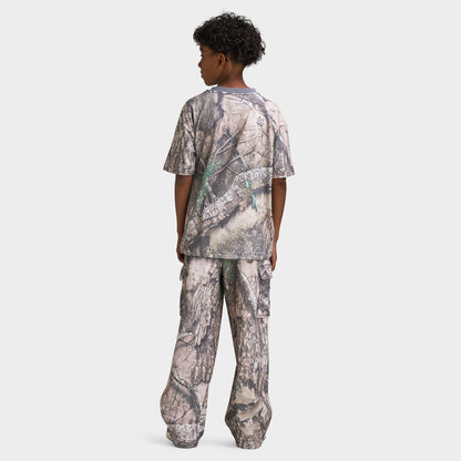 Jordan Junior Boys' MJ Brooklyn Real Tree AOP T-Shirt / Swan