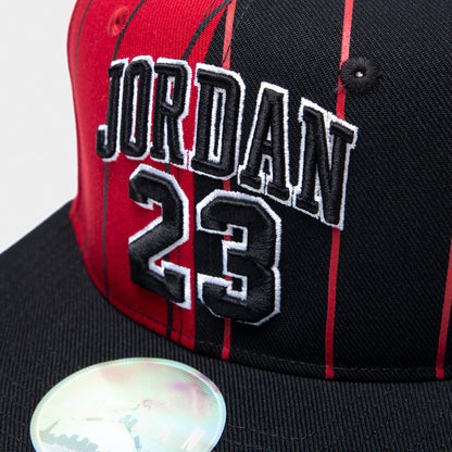 Jordan Big Kids Jersey Flatbrim Cap Black / Gym Red