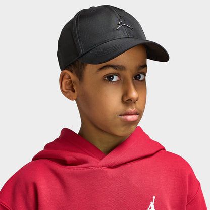Jordan Big Kids Metal Jumpman Curve Brim Black / Gunmetal