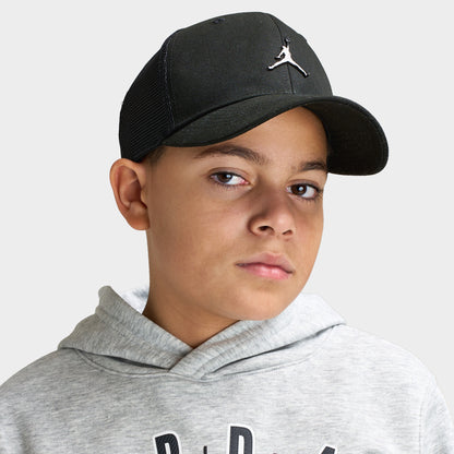 Jordan Big Kids Metal Jumpman Trucker Hat / Black