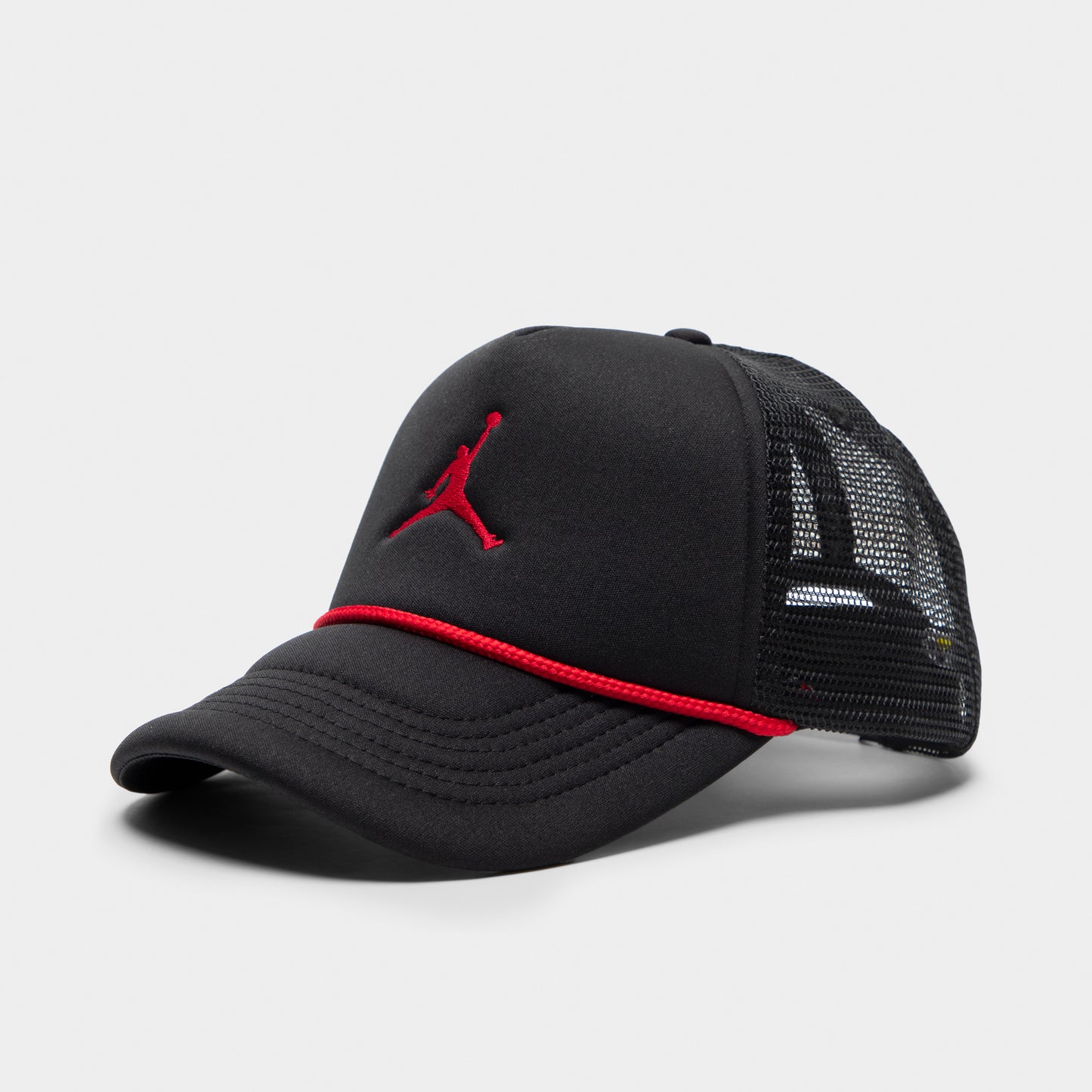 Jordan Big Kids Jumpman Foam Trucker Hat Black/ Gym Red