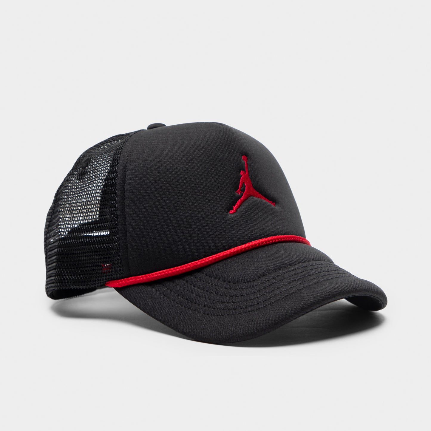 Jordan Big Kids Jumpman Foam Trucker Hat Black/ Gym Red