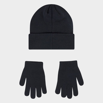 Nike Big Kids Club Beanie and Gloves Set / Black