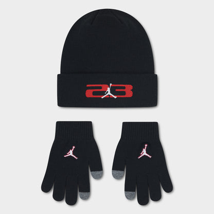 Jordan Junior Garçon 23' Ensemble toque et gants / Noir