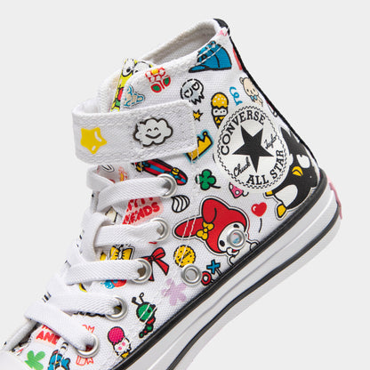 Converse Children's Chuck Taylor All Star Hello Kitty and Friends White / White - Black