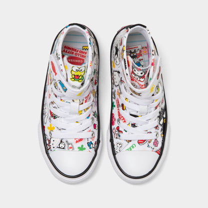 Converse Children's Chuck Taylor All Star Hello Kitty and Friends White / White - Black
