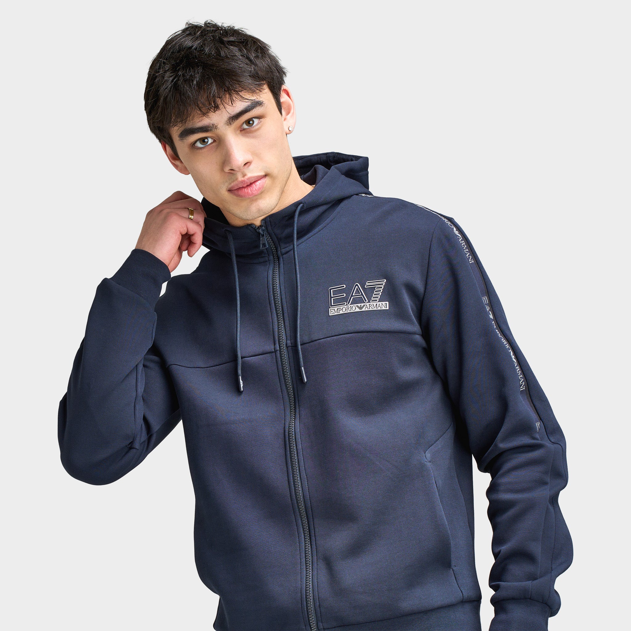 EA7 Fullzip Hoodie / Armani Blue – JD Sports