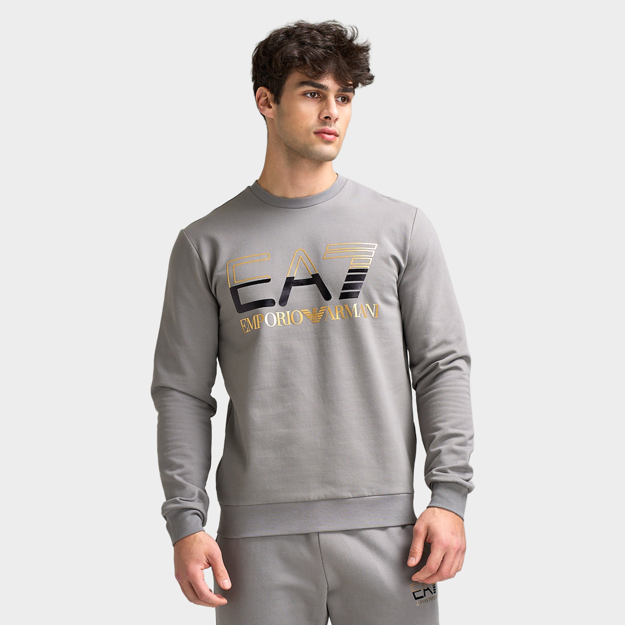 EA7 Emporio Armani ジャージ上下セット グレー EA7 Gold Chest Logo Crew Jogging Set / Grey – JD Sports