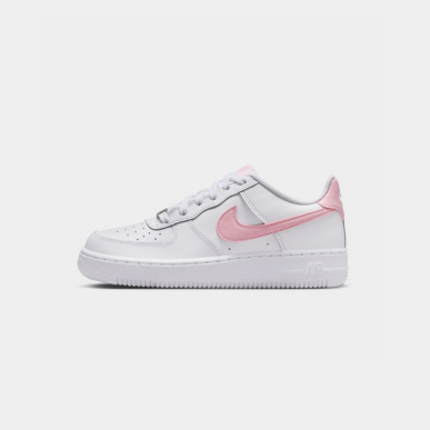 Nike Air Force 1 GS “White / Medium Soft Pink – White” shoe. Shop Kids’ Shoes now at JD Sports.