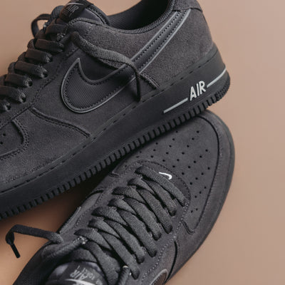 Nike Air Force 1 ’07 LV8 “Black / Grey” shoe. Shop Only at JD now at JD Sports.
