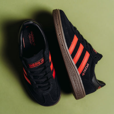 adidas Children's Handball Spezial Black / Pure Ruby - Gum at JD Sports