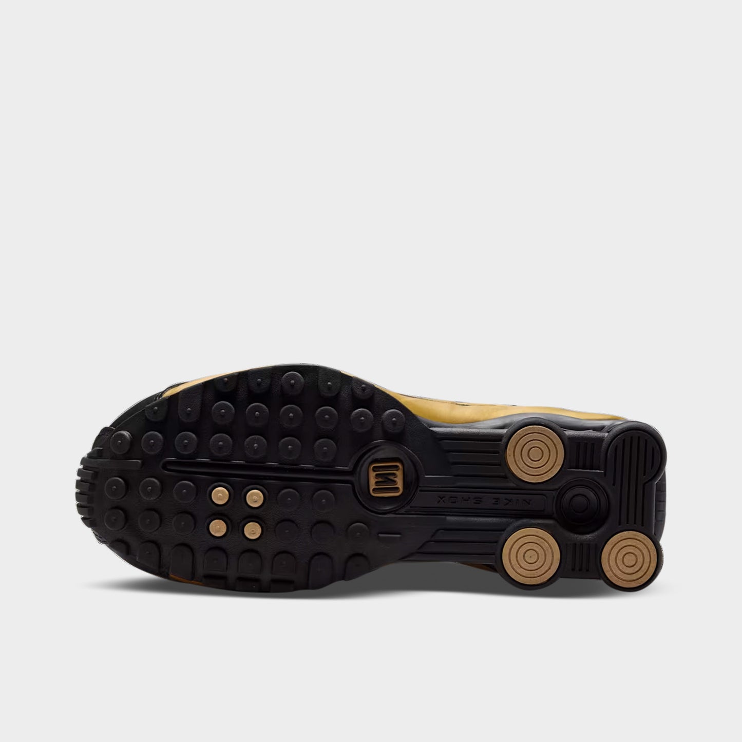 Nike Women's Shox R4 Black / Metallic Gold - Metallic Silver