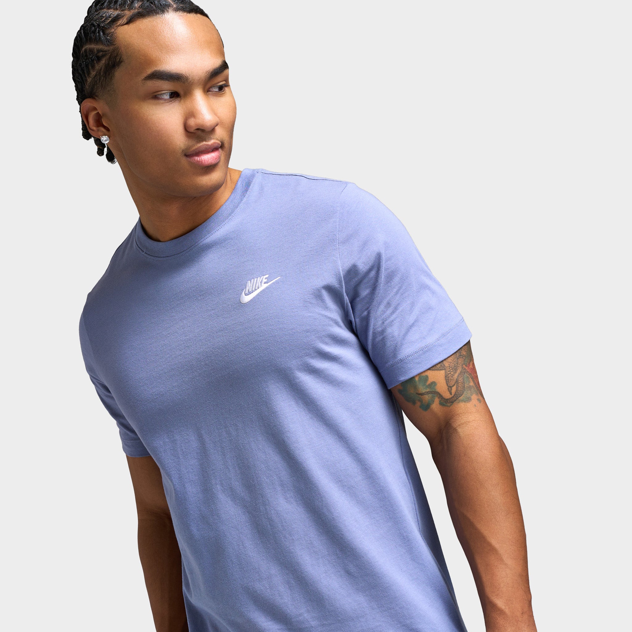 indigo blue nike shirt