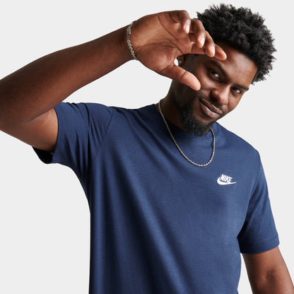 Nike Sportswear Club T-shirt Marine Minuit / Blanc