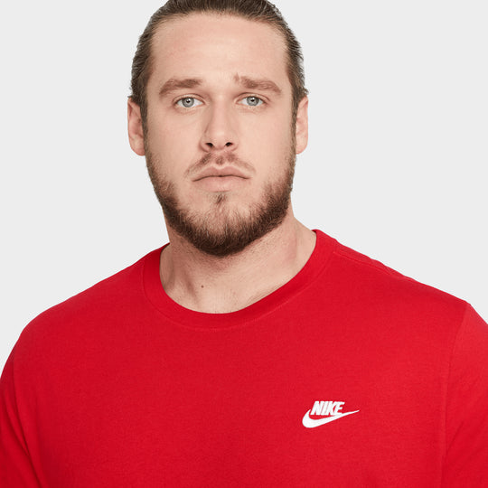 Nike Sportswear Club T-shirt Rouge universitaire / Blanc
