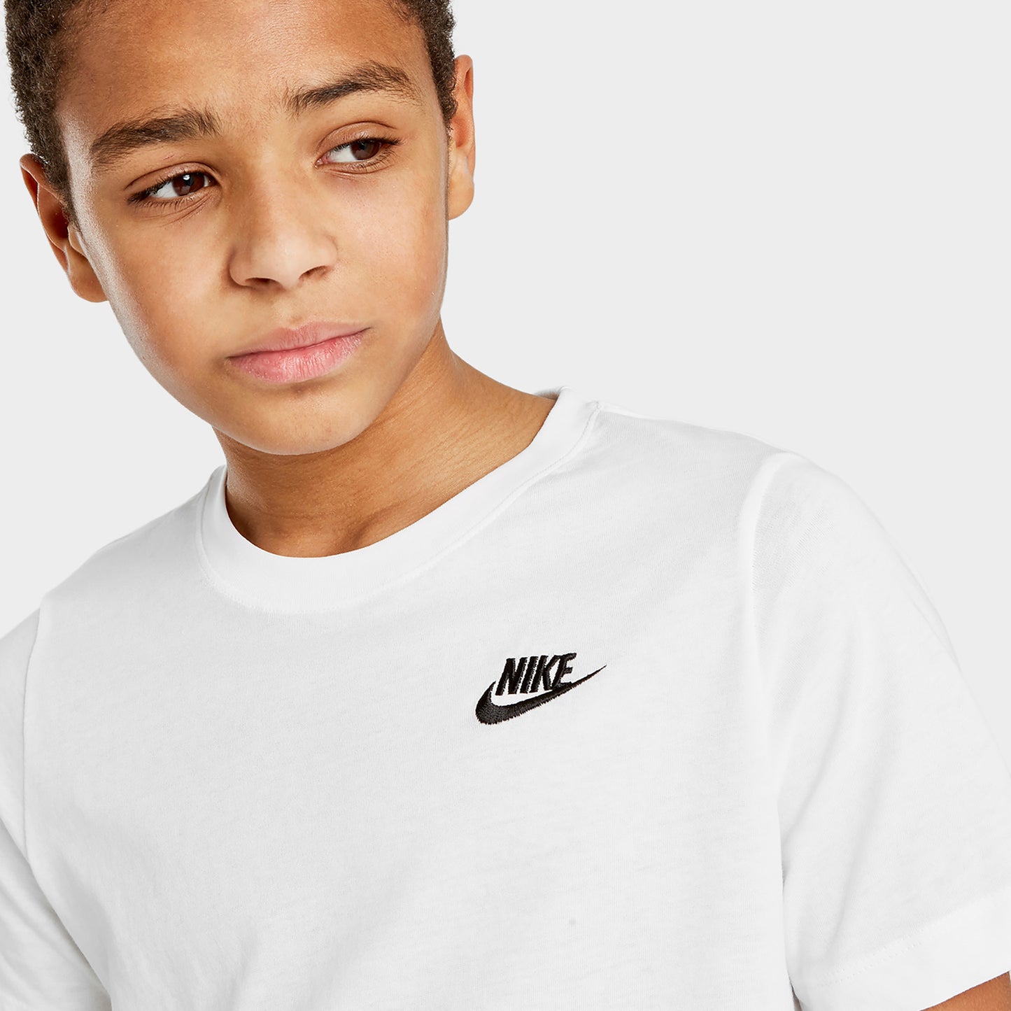 Nike Sportswear Juniors' Embroidered Futura T-Shirt / White