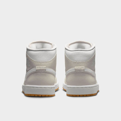 Jordan Women's 1 Mid Phantom / White - Gum