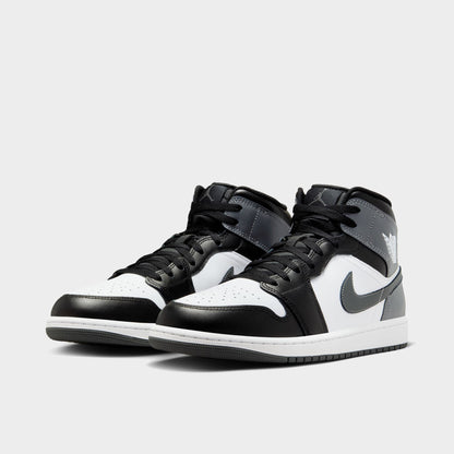 Jordan 1 Mid Black / Iron Grey - White