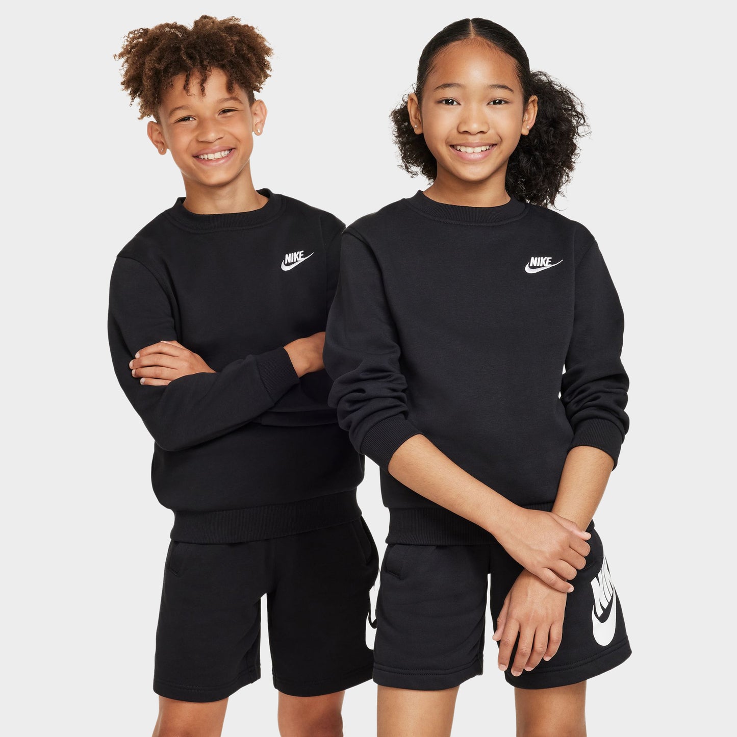 Nike Juniors' Club Fleece Crewneck Black – JD Sports