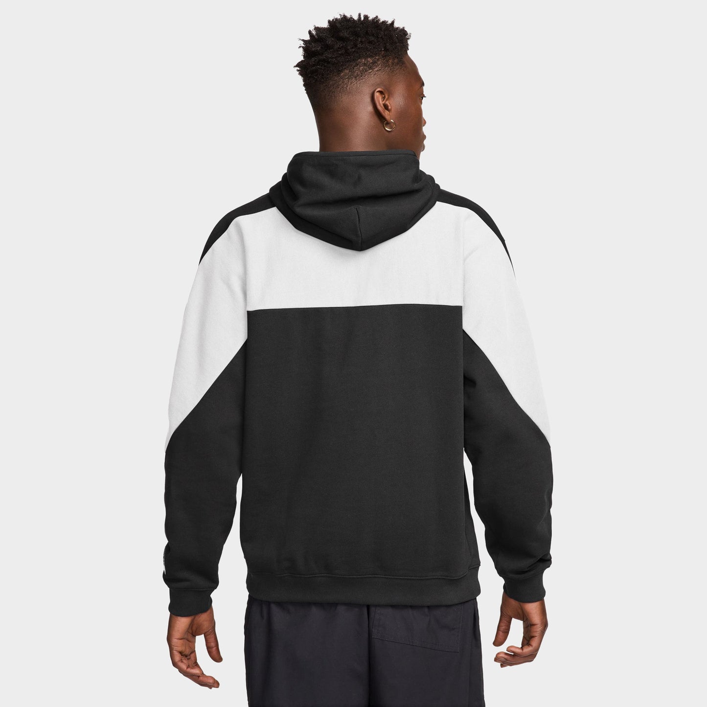 Nike Air Chandail à Capuchon Polaire Noir / Blanc - Blanc
