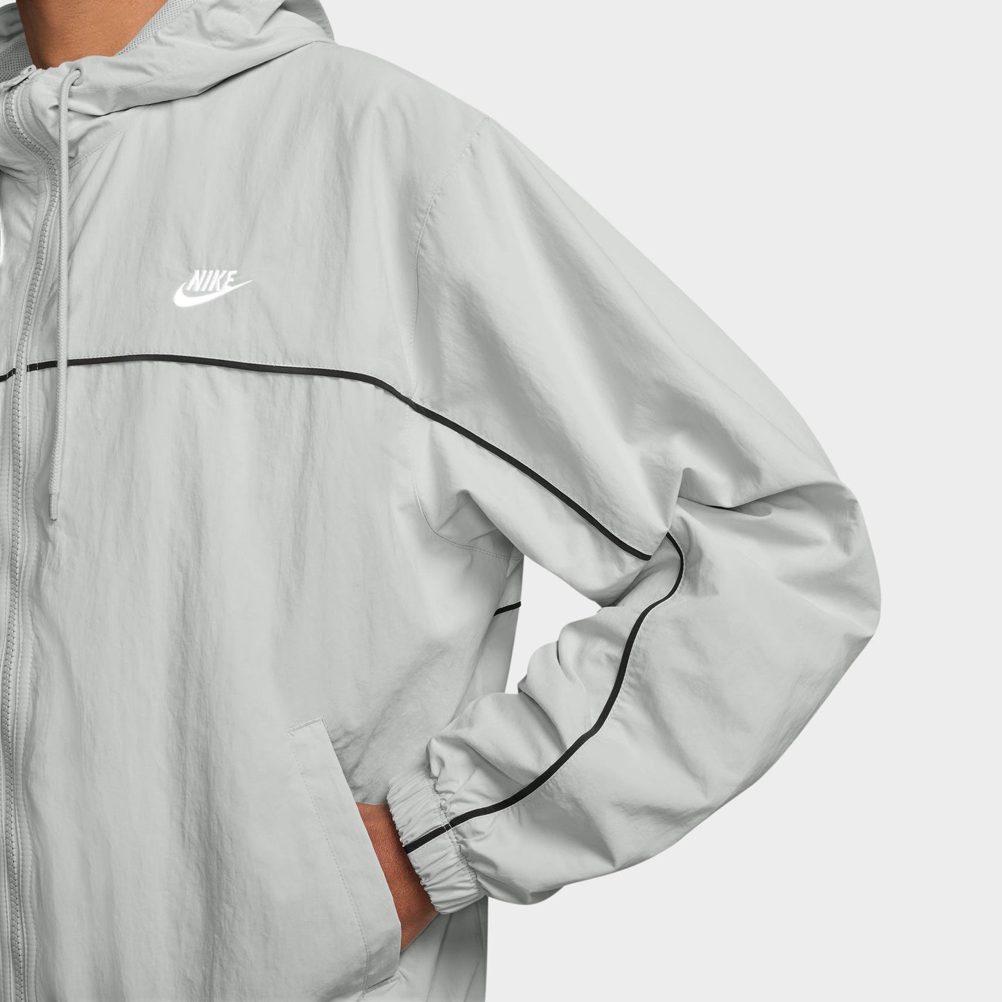 Nike Club Athlete Hooded Jacket Photon Dust / White - White