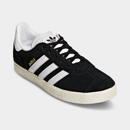 adidas Originals Juniors' Gazelle Core Black / Cloud White - Gold Metallic