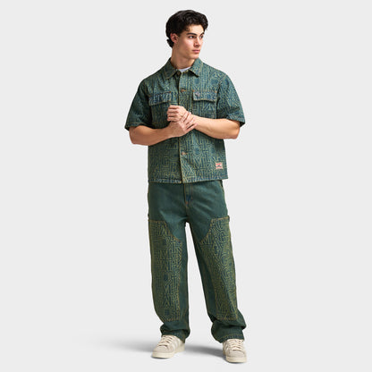 Criminal Damage Berkley Jean en denim Monogrammé  / Bleu sale