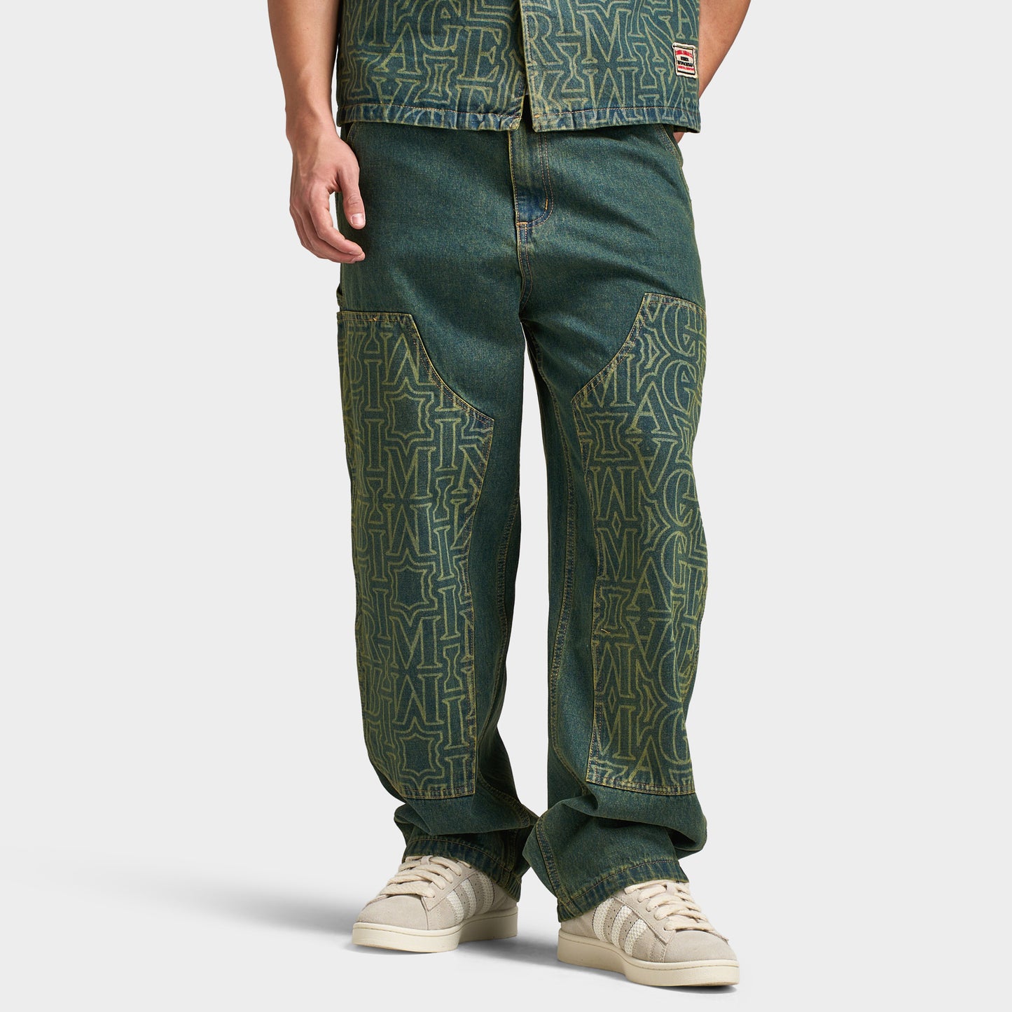 Criminal Damage Berkley Jean en denim Monogrammé  / Bleu sale