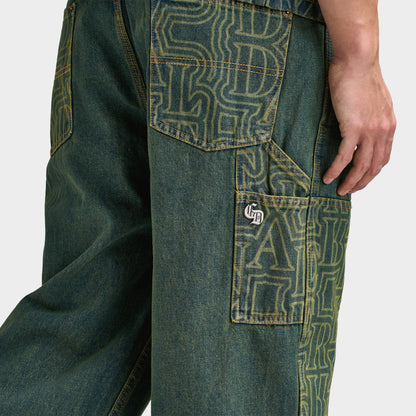 Criminal Damage Berkley Jean en denim Monogrammé  / Bleu sale