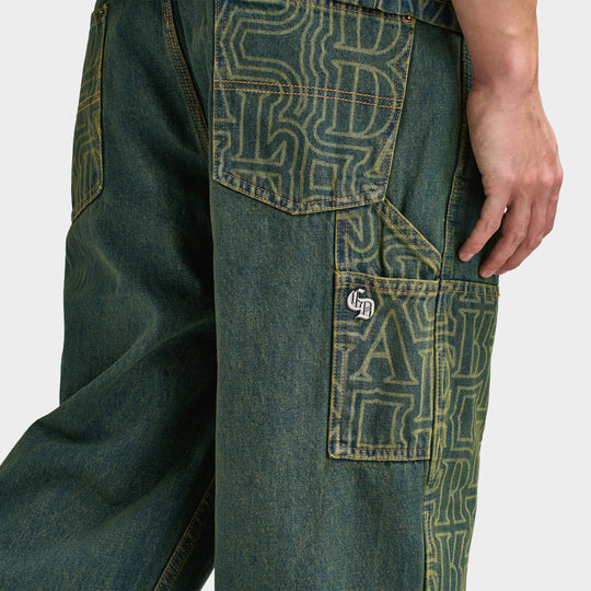 Criminal Damage Berkley Jean en denim Monogrammé  / Bleu sale