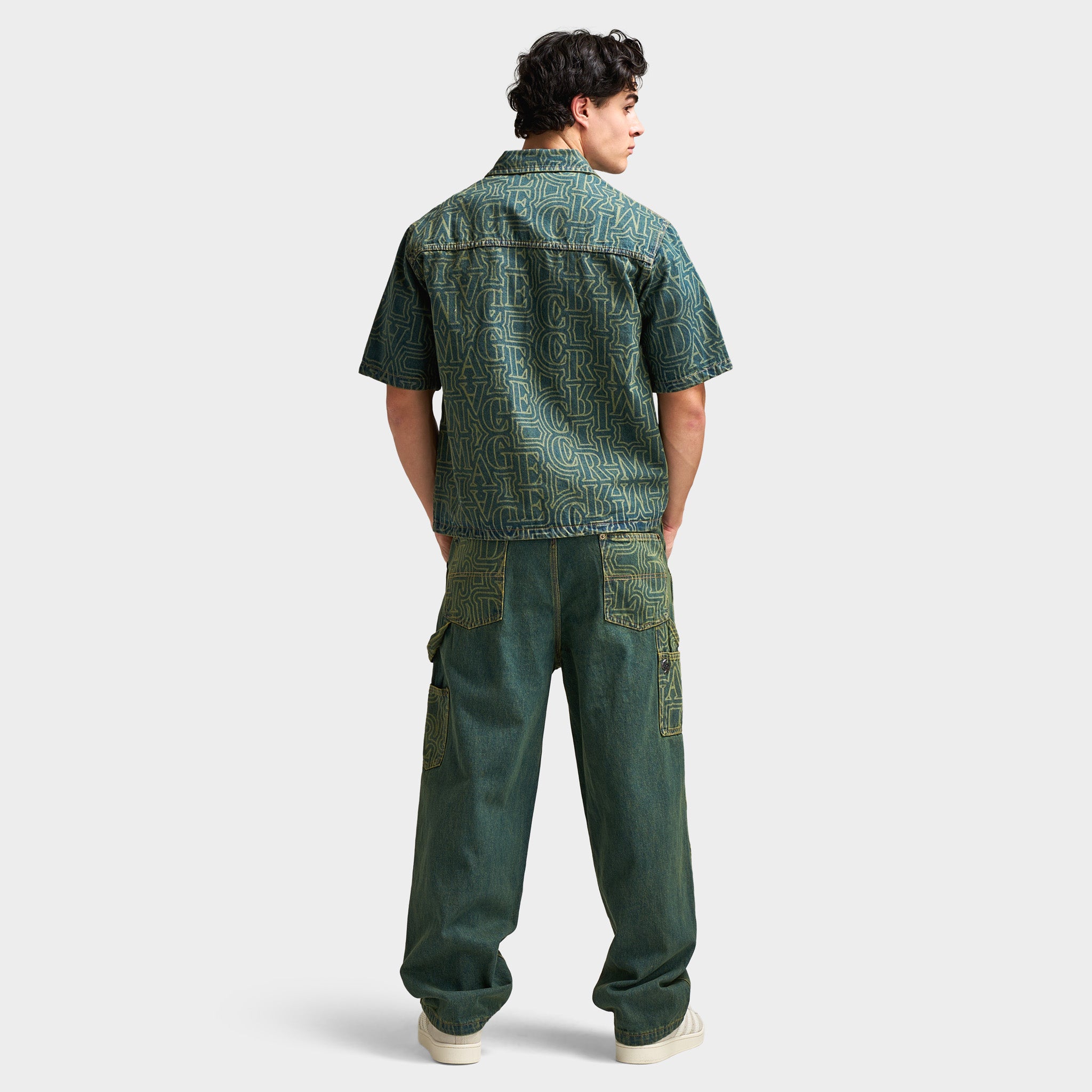 Criminal Damage BERKLEY MONOGRAM DENIM SHIRT / Dirty Blue – JD Sports