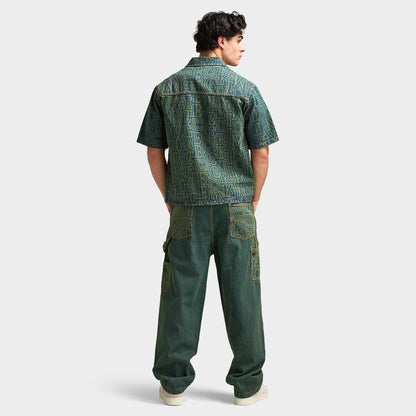 Criminal Damage Berkley Chemise en jean Monogrammée  / Bleu délavé