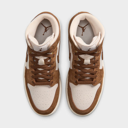 Jordan Femmes 1 Mi-haute Beige Clair Britannique / Craie