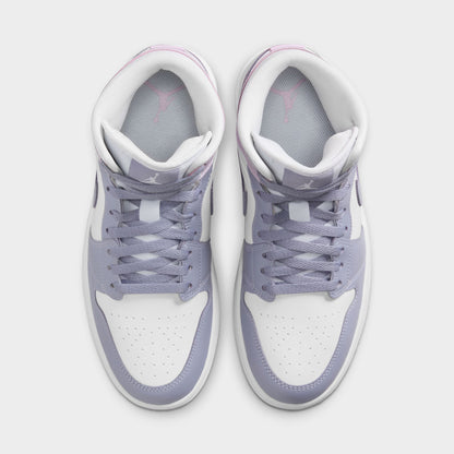 Jordan Women's 1 Mid Indigo Haze / Doll-White