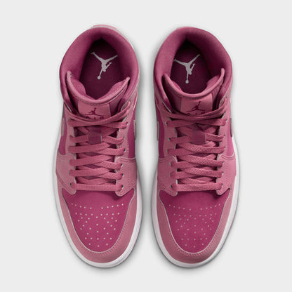 Jordan Women's 1 Mid Desert Berry / Sweet Beet - White