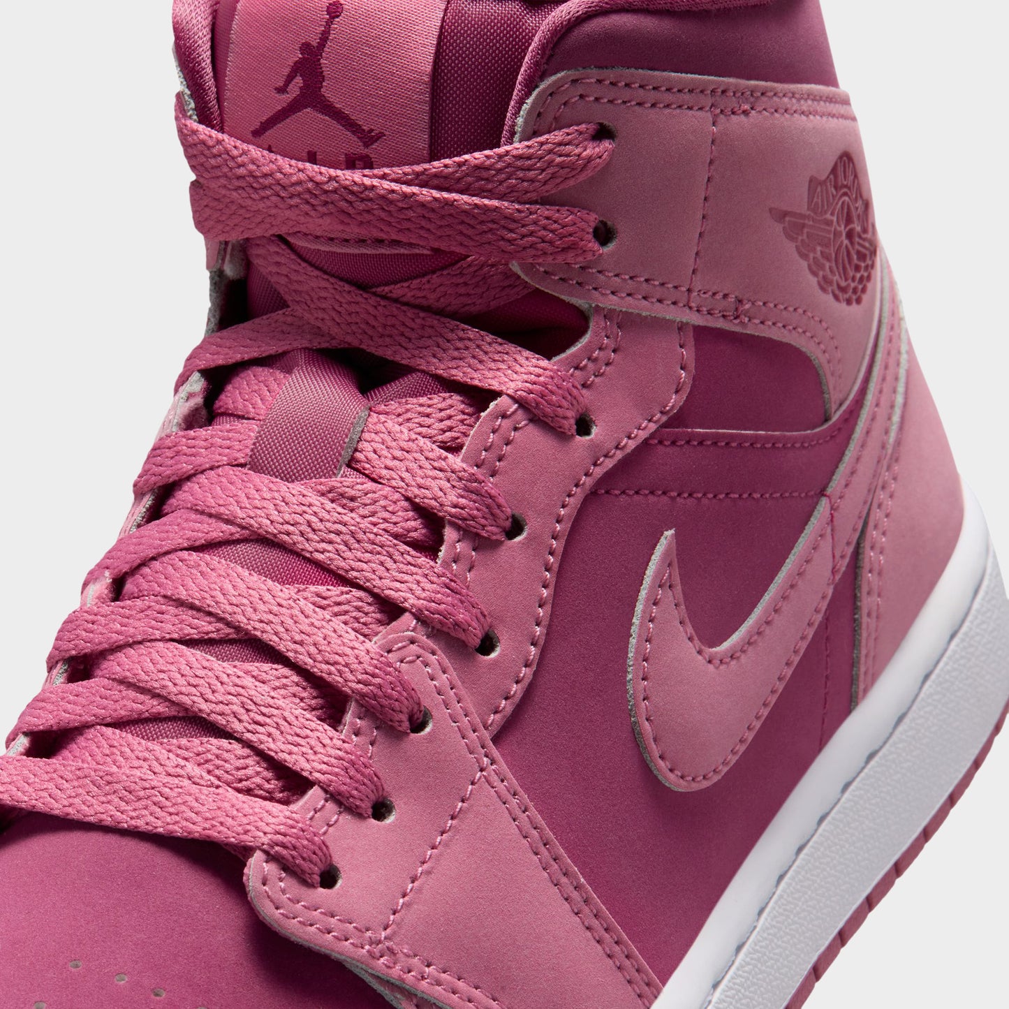 Jordan Women's 1 Mid Desert Berry / Sweet Beet - White