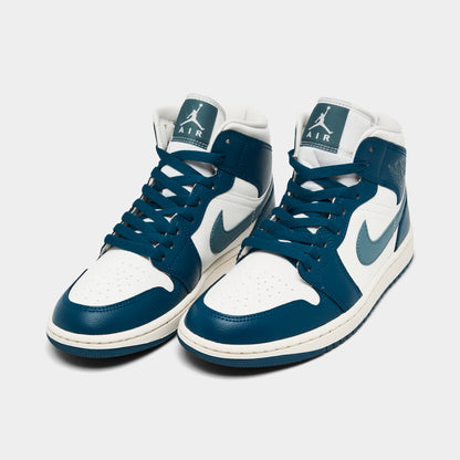 Jordan Femmes 1 Mid Sky J Bleu Français / Voile - Bleu Ozone