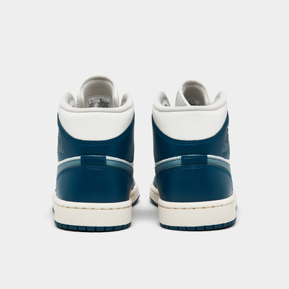 Jordan Femmes 1 Mid Sky J Bleu Français / Voile - Bleu Ozone