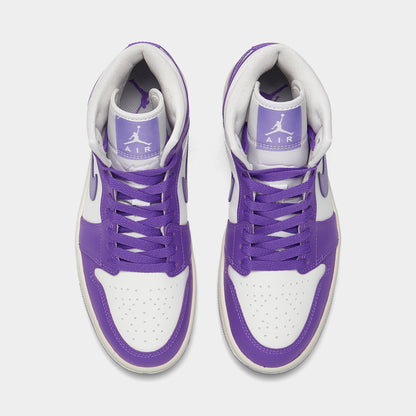 Jordan Women's 1 Mid Action Grape /  Sail - Sky J Light Purple