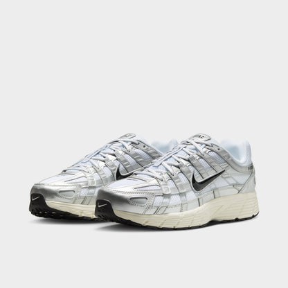 Nike P-6000 White / Black - Metallic Silver