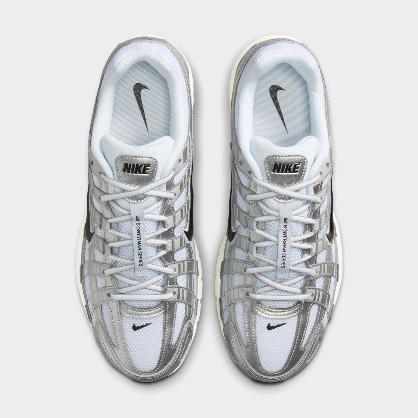 Nike P-6000 White / Black - Metallic Silver